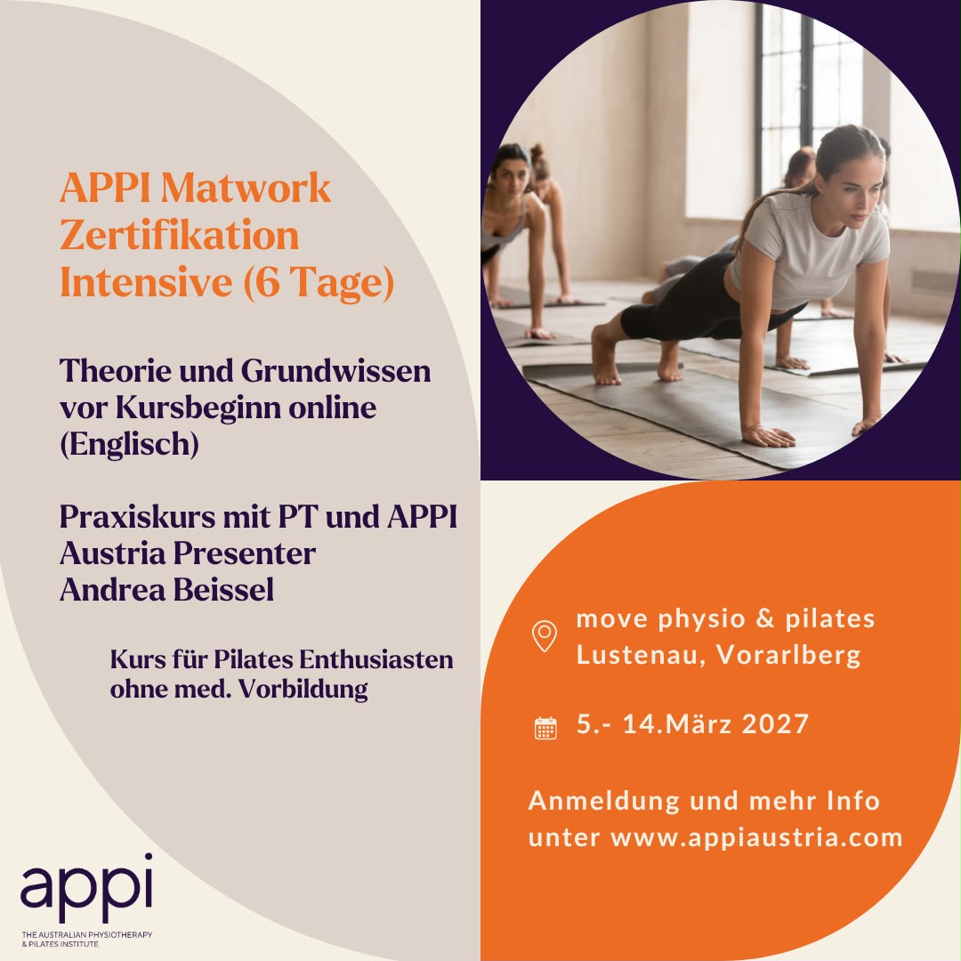 Move Phsio Academy: Fortbildung zum Thema APPI Matwwork Zertifikation Intensive